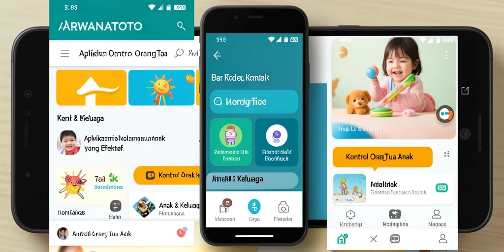 Antarmuka aplikasi ARWANATOTO yang intuitif untuk kontrol orang tua.