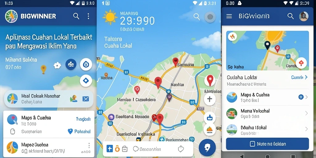 Tampilan antarmuka aplikasi Cuaca Lokal yang intuitif.