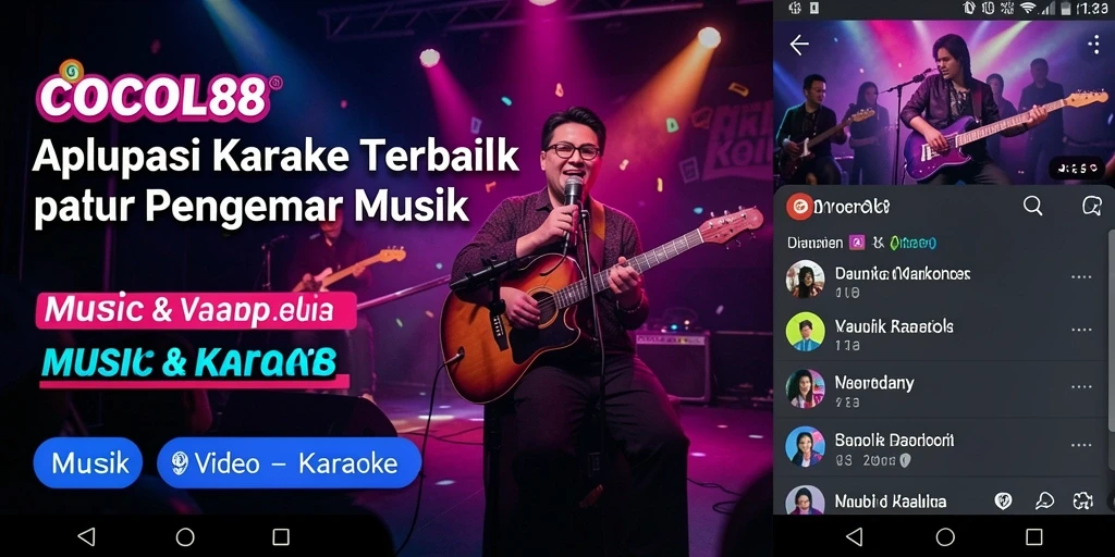 Antarmuka COCOL88 yang user-friendly dengan pilihan lagu Karaoke.