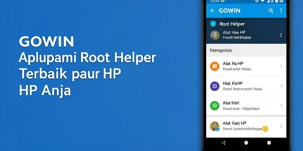 Tampilan antarmuka GOWIN yang sederhana dan intuitif untuk Root Helper.