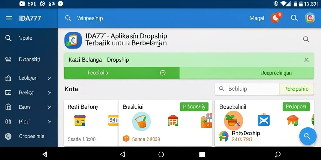 Antarmuka IDA777 yang menarik untuk aplikasi Dropship.