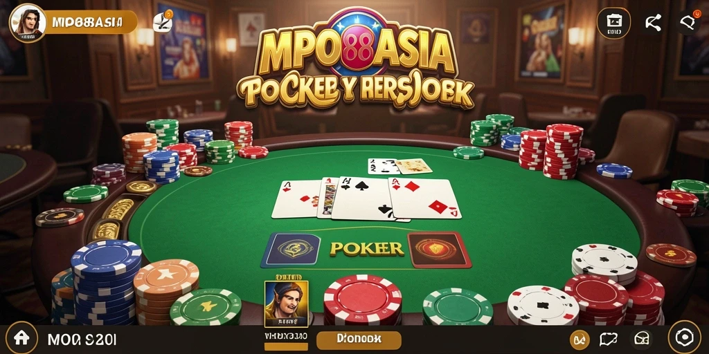 Antarmuka menarik dan fungsional dari MPO88ASIA dalam game Poker.