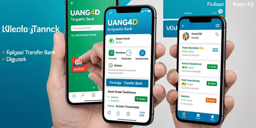 Antarmuka UANG4D yang memudahkan melakukan transfer bank.